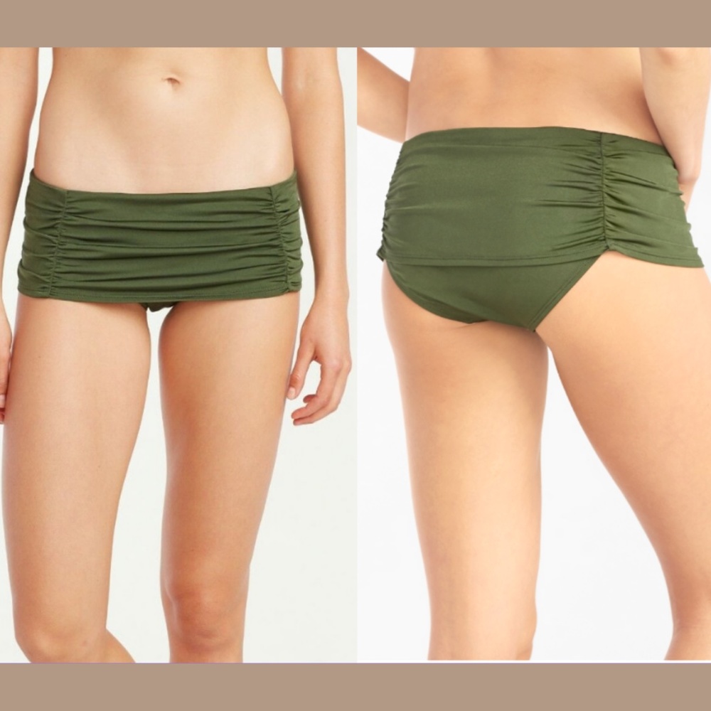 NEW Tommy Bahama Agave on‎ Folie Skirted Hipster Bikini Bottoms [SZ Small ]